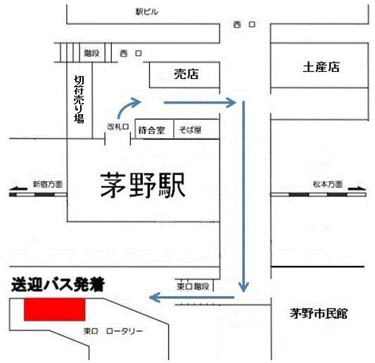 茅野駅の集合場所