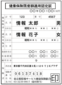 高額 医療 費 限度 額 適用 認定 証